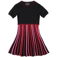 Emporio Armani Kjole - Strikk - Svart/Rød - - 6 år (116) - Kjole