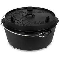 Petromax Dutch Oven FT12, flat, svart
