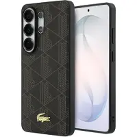 Lacoste Samsung Galaxy S26 Ultra PVC Blend Monogram Gold Logo magnetisk-deksel - brun