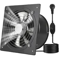 Vevor 25,4 cm avtrekksvifte, 988 CFM høyhastighets veggmontert ventilasjonsvifte med hastighetskontroll, lavt forbruk, bærbar ventilasjonsavtrekk for loft, garasje, kjeller, verksted, kjøkken, hønsehu