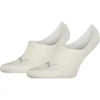 Puma Unisex High Cut Footie Socks (2-Pack), Men, Oatmeal, 39-42