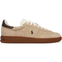 Ralph Lauren for man. 809P09753005 Brown Bedford Suede Slippers (43), Beige, Flat, Laces, Casual