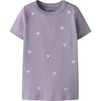 Name it T-skjorte - Noos - Rib - NmfNakal - Lavender Grå - - 5 år (110) - T-skjorte
