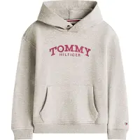 Tommy Hilfiger Hettegenser - Mid Grey/Heather Grey - - 4 år (104) - Hettegenser