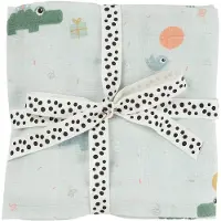 Done by Deer Babysjal - Muslin - Celebration - Blå - - OneSize - Babysjal