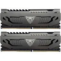 Patriot Extreme Performance Viper Steel - DDR4 - sett - 32 GB: 2 x 16 GB - DIMM 288-pin - 3600 MT/s / PC4-28800 - CL18 - 1.35 V - ikke-bufret - ikke-ECC - svart, rødmetallsgrå