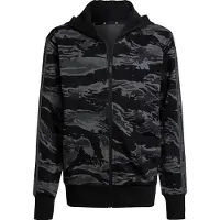 Adidas Cardigan - J Camo FZ HD - Black/GREFIV - - 8 år (128) - Cardigan