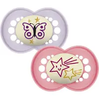 Mam Lysende smokker - Original Natt - 2-pack - 16–36 Md. - Lysli - - OneSize - Smokk