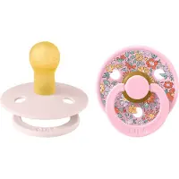 BIBS x Liberty Colour Smokker - Str. 1 - Rund - 2-pack - Petal/K - - 0-6 md - Smokk