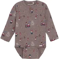 Minymo Body I/e - Dark Brown Melert - - 56 - Langermet Body