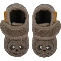 En fant Tøfler - Ull - Chocolate Brown m. Bjørn - - 23/24 - Tøfler