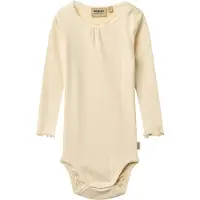 Wheat Kropp I/e - Rib - Lotta - Knapt Apricot - - 2 år (92) - Langermet Body