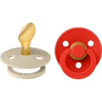 BIBS Colour Smokker - Str. 2 - Anatomisk - 2-pack - Vanilla/Cand - - 6-18 md - Smokk