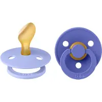 BIBS Colour Smokker - Str. 2 - Anatomisk - 2-pack - Hush/Grape - - 6-18 md - Smokk