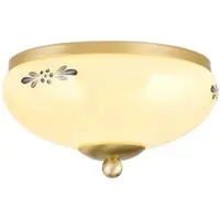Orion Taklampe Landhaus messing krem blå Ø 21 cm