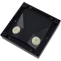 LINDBY utendørs LED-vegglampe Muro, svart, PC, sett med 2 stk