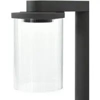 LUCANDE LED-gatelampe Beelia, antrasitt, 90 cm, riflet