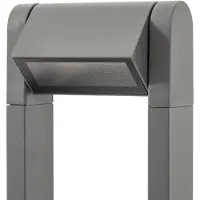 LINDBY LED-gatelampe Meloni, antrasitt, 65 cm, IP65, dreiebar