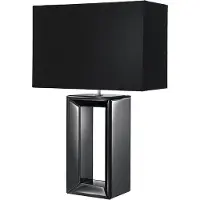 Searchlight Bordlampe i tekstil Mirror, svart