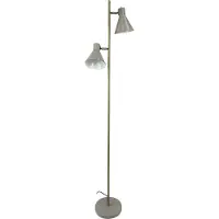 Dyberg Larsen gulvlampe Sleep, gråbrun, høyde 165 cm, stål