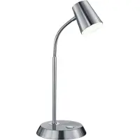 TRIO Nikkelfarget LED-bordlampe Narcos