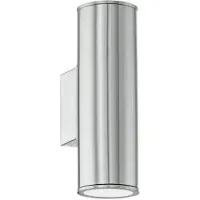 Eglo Vegglampe Riga, stål, høyde 20 cm, stål, 2 lyskilder