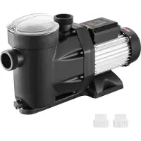 Vevor 1500 W (2 HK) overjordisk bassengpumpe, 220V-240V, 1450 / 2860 o/min, dobbel hastighetspumpe, 1800W, 33000 l/t maks. strømning, kraftig pumpe, energisparende svømmebassengpumpe for overjordisk b