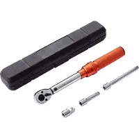 Vevor momentnøkkel, 0,6 cm klikkmomentnøkkel 20–200 tommer lb/2,3–23 nm, justerbart momentnøkkelsett i to retninger, mekanisk momentnøkkelsett med doble skalaer og adaptere, forlengelsesstang