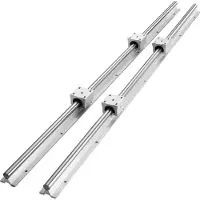 Vevor lineært føringsskinnesett, 2 deler 39,4 tommer/1000 mm SBR16 føringsskinner og 4 deler SBR16UU glideblokker, SBR16 1000 mm, lineærskinner og lagresett for automatiserte maskiner, DIY-prosjekt, C
