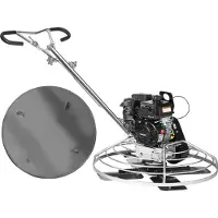 Vevor elektrisk sparkel, 38” sementsparkel med flytepanne, 6 hk bensindrevet glatt betongoverflatebehandler, kraftig kommersiell avrettingsbetongssement med overflatebehandlerblad, oransje