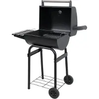 LUND kullgrill med lokk og rister 47x34 cm
