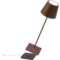 Zafferano Poldina LED-bordlampe batteridekor kobber
