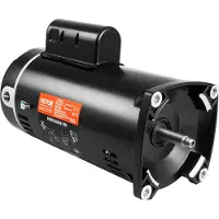 Vevor 2 HK bassengpumpemotor, 56Y-ramme, 230 V (7,8 ampere) 3450 o/min, 60 Hz, 1,3 servicefaktor, 50 μF/250 V kondensator, moturs roterende firkantflens-erstatningsmotor