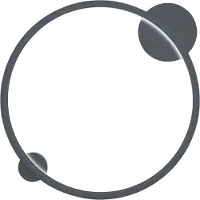 Milagro Lighting LED-taklampe Saturno, svart, Ø 50 cm, metall, 4 000 K