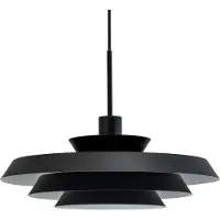 Dyberg Larsen Hengelampe DL44, svart, metall, Ø 45 cm
