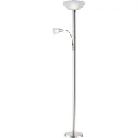 Globo Blade uplight med leselampe, matt nikkel