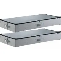 Vevor Oppbevaring under sengen med klare lokk, 850 x 430 x 120 mm, 45 l store oppbevaringsbeholdere for klær under sengen, lavprofilerte skobokser under sengen, for teppesko, soverom, 2-pakning