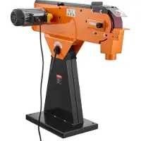 Vevor 76 mm x 2007 mm båndsliper, 2100 W 900 o/min industriell slipemaskin med 0° - 45° justerbar vinkel og støvoppsamlingsport for profesjonell trebearbeiding og metallbearbeiding