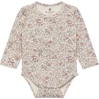 En fant Body I/e - Eggnog m. Blomster - - 62 - Langermet Body