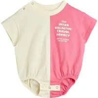 Mini Rodini Body k/e - Travel Byrå - Rosa/Beige - - 80/86 - Kortermet body