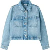 Name It Kids Denimjakke - NkfLisa - Light Blue Denim/Rhinen - - 6 år (116) - Denimjakker