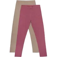 Minymo Leggings - 2-pack - Apple Smør - - 1 år (80) - Leggings