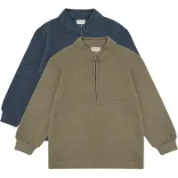 Minymo Collegegenser m. Glidelås - 2-pack - Vetiver - - 11 år (146) - Collegegenser