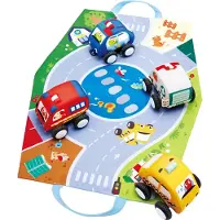 Hape Trekk-tilbake Plysjbilsett