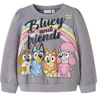 Name it Collegegenser - NmfJenney - Bluey - Lavender Grå/Melange - - 4 år (104) - Collegegenser