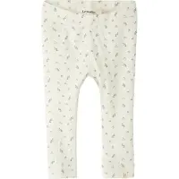 Lil´ Atelier Lil' Atelier Leggings - Rib - NmfGago - Coconut Melk/Small Flyt - - 56 - Leggings