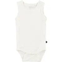 Minymo Body u/e - Bambus - Hvit - - 2 år (92) - Body uten ermer