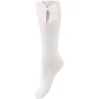 Condor Knestrømper m. Sløyfe - Hvit - - 3-6 md - Sokker