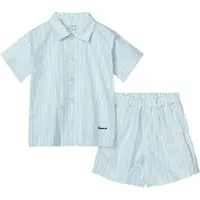 Liewood Sett - Leona - Stripe Ren Sky/Creme De La Creme - - 2 år (92) - Shorts