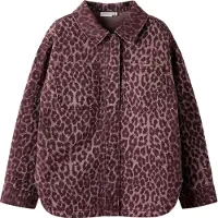 Name it Denimjakke - NkfLeo - Burgundy/Leo - - 11 år (146) - Denimjakker